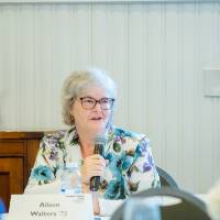 woman on panel speaks